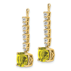 14K Lab Grown Diamond & Created Yellow Sapphire Earring Jackets