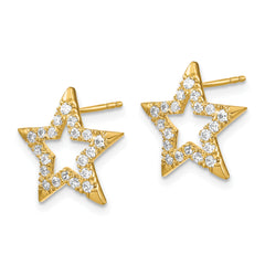 14K Lab Grown Diamond SI1/SI2, G H, Star Post Earrings