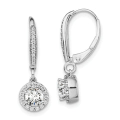 14K White Gold Lab Grown Diamond VS/SI GH, Complete Circle Drop Earr