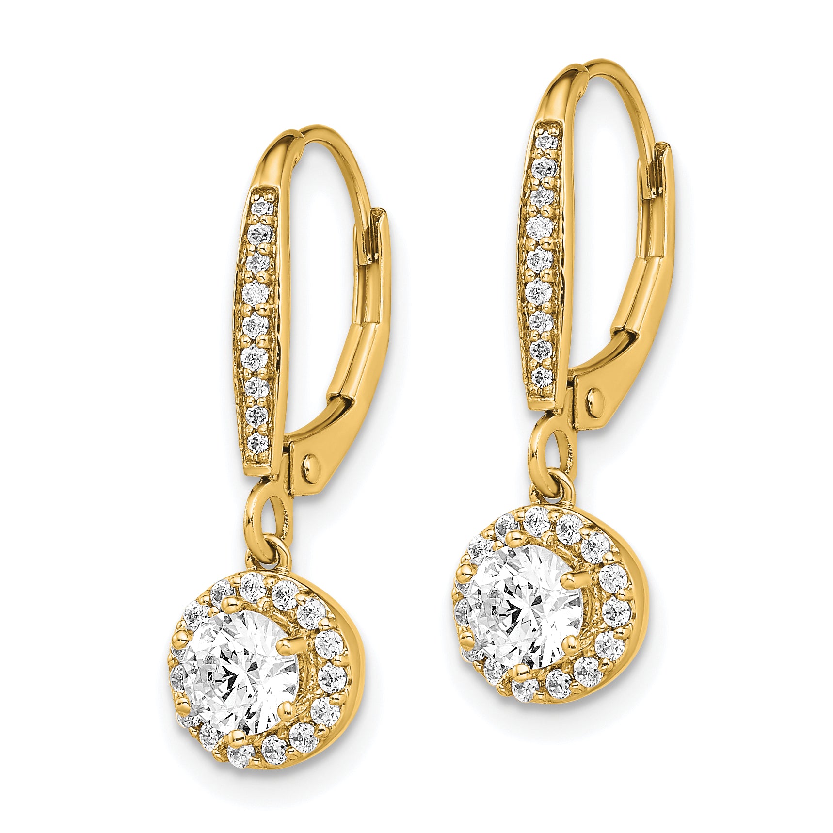 14K Lab Grown Diamond VS/SI GH, Complete Circle Drop Earrings