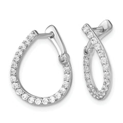 14K White Gold Lab Grown Diamond VS/SI GH, Fancy Twist Hoop Earrings