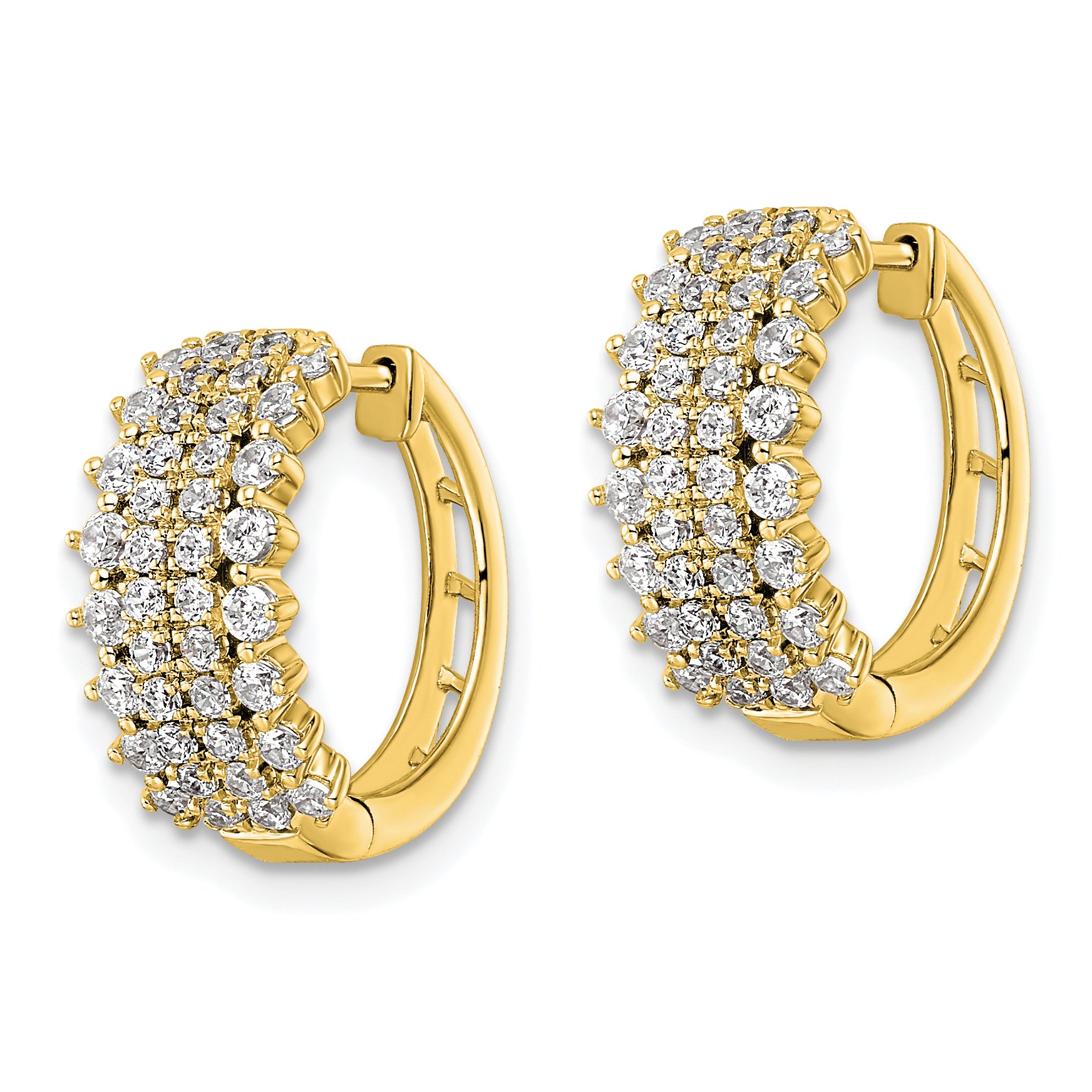 14K Lab Grown Diamond VS/SI GH, Hinged Hoop Earrings