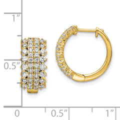 14K Lab Grown Diamond VS/SI GH, Hinged Hoop Earrings