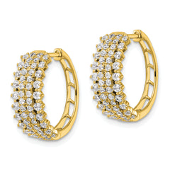 14K Lab Grown Diamond VS/SI GH, Hinged Hoop Earrings