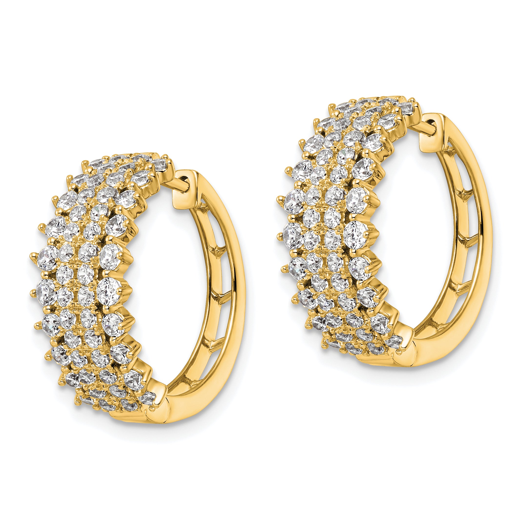 14K Lab Grown Diamond VS/SI GH, Hinged Hoop Earrings