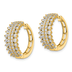 14K Lab Grown Diamond VS/SI GH, Hinged Hoop Earrings