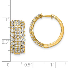 14K Lab Grown Diamond VS/SI GH, Hinged Hoop Earrings