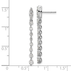 14K White Gold Lab Grown Diamond VS/SI GH, Post Dangle Earrings