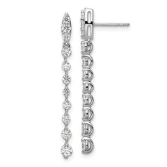 14K White Gold Lab Grown Diamond VS/SI GH, Post Dangle Earrings