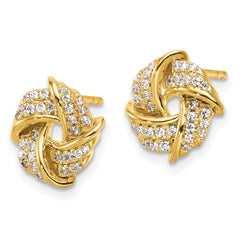 14K Lab Grown Diamond VS/SI GH, Love Knot Post Earrings