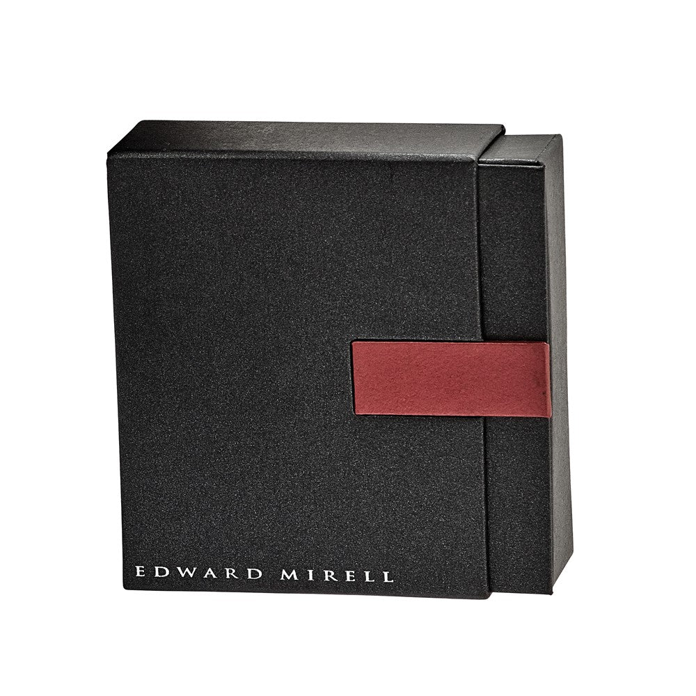 Edward Mirell Titanium Two-Tone Necklace with Black Spinel in Gift Box