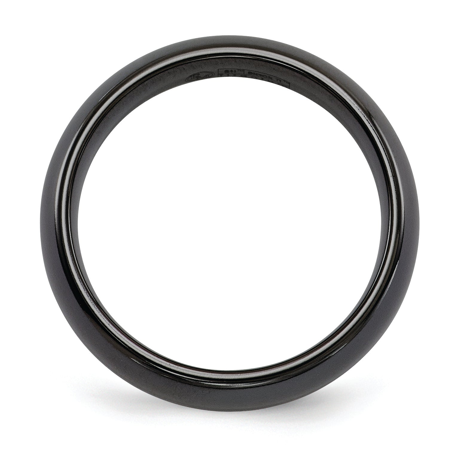 Edward Mirell Titanium Black Ti Polished 6mm Band