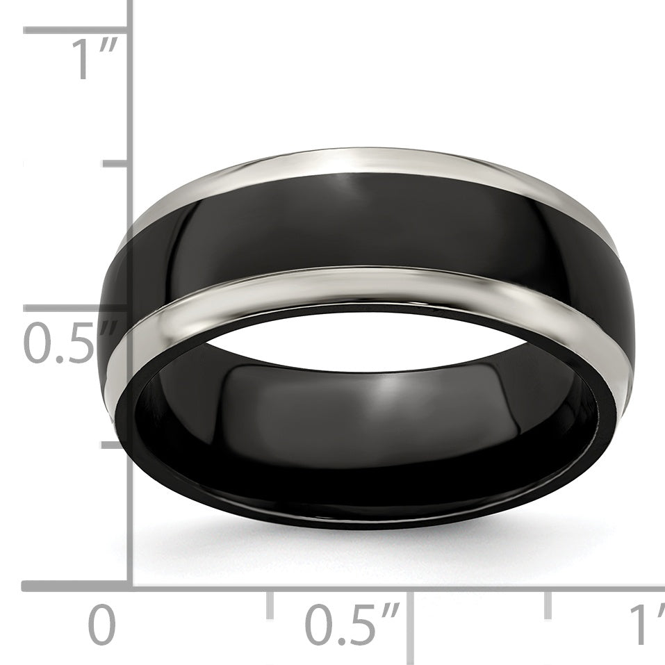 Edward Mirell Titanium Black Ti 8mm Band