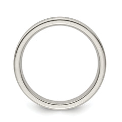 Edward Mirell Titanium Brushed/Polished Flat Milgrain 4mm Band Size 5