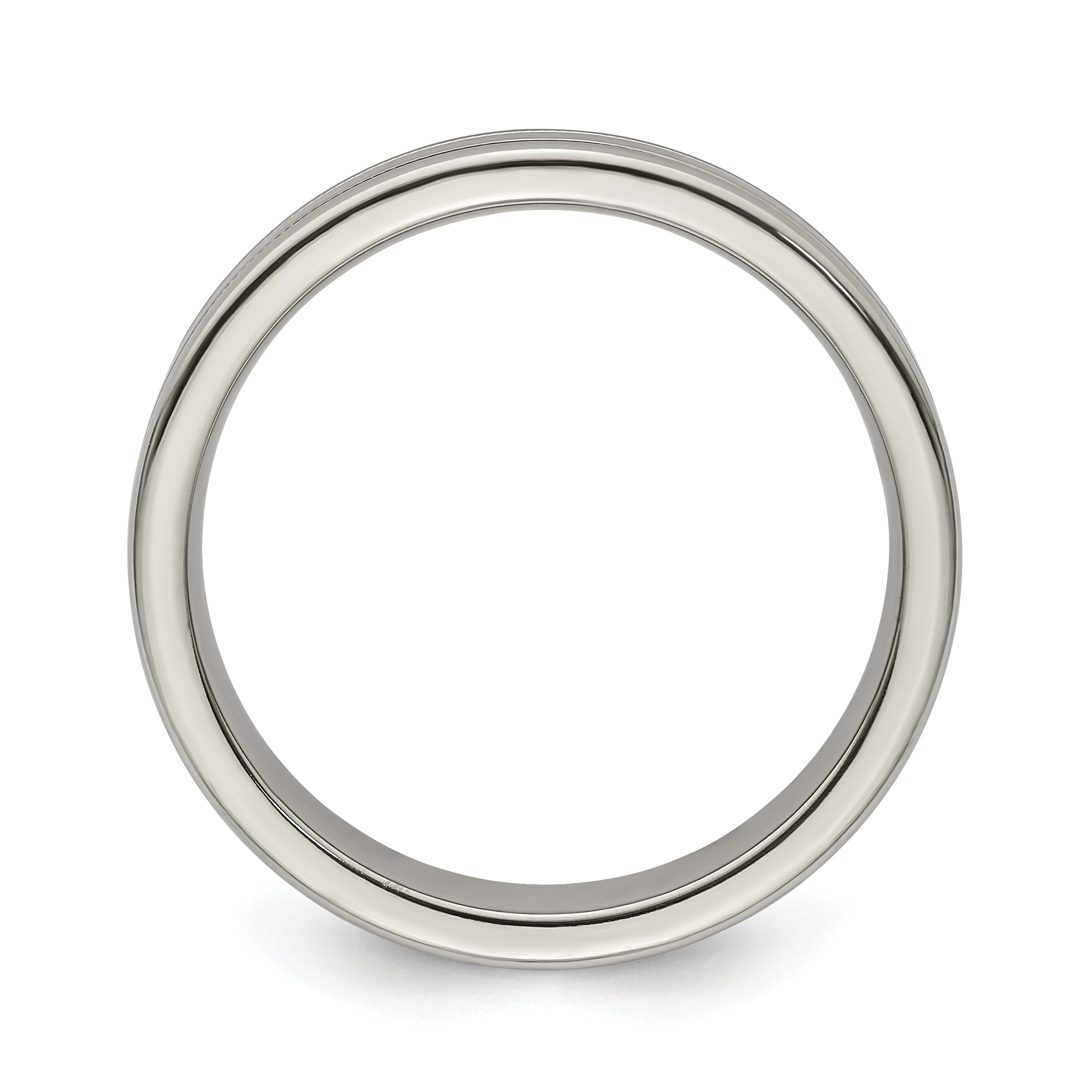 Edward Mirell Titanium Brushed/Polished Flat Milgrain 5mm Band Size 5