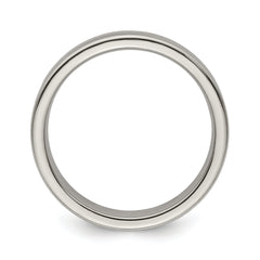 Edward Mirell Titanium Brushed/Polished Flat Milgrain 5mm Band Size 5