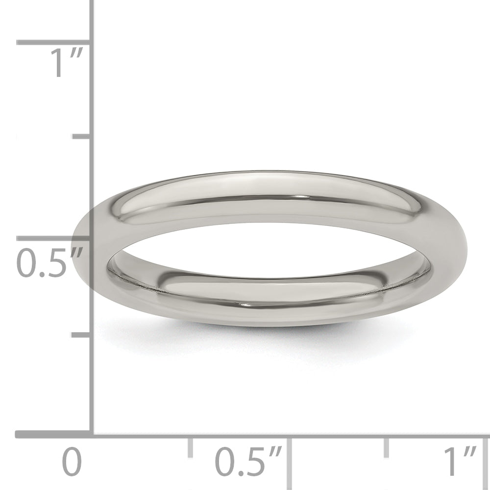 Edward Mirell Titanium Domed 3mm Polished Band Size 5