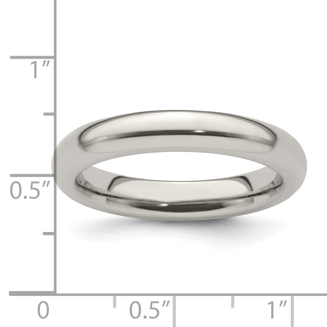 Edward Mirell Titanium Domed 4mm Polished Band Size 5