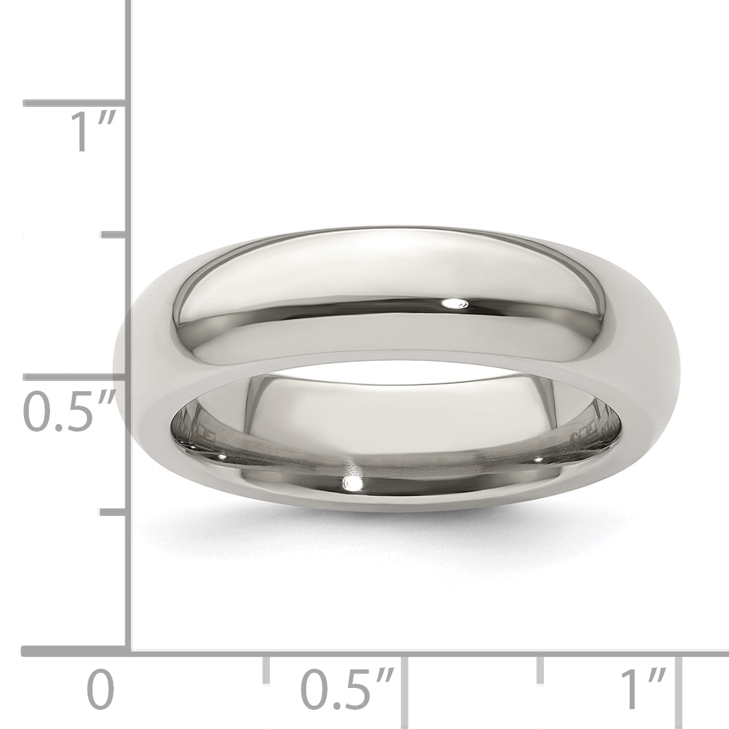 Edward Mirell Titanium Domed 5mm Polished Band Size 5