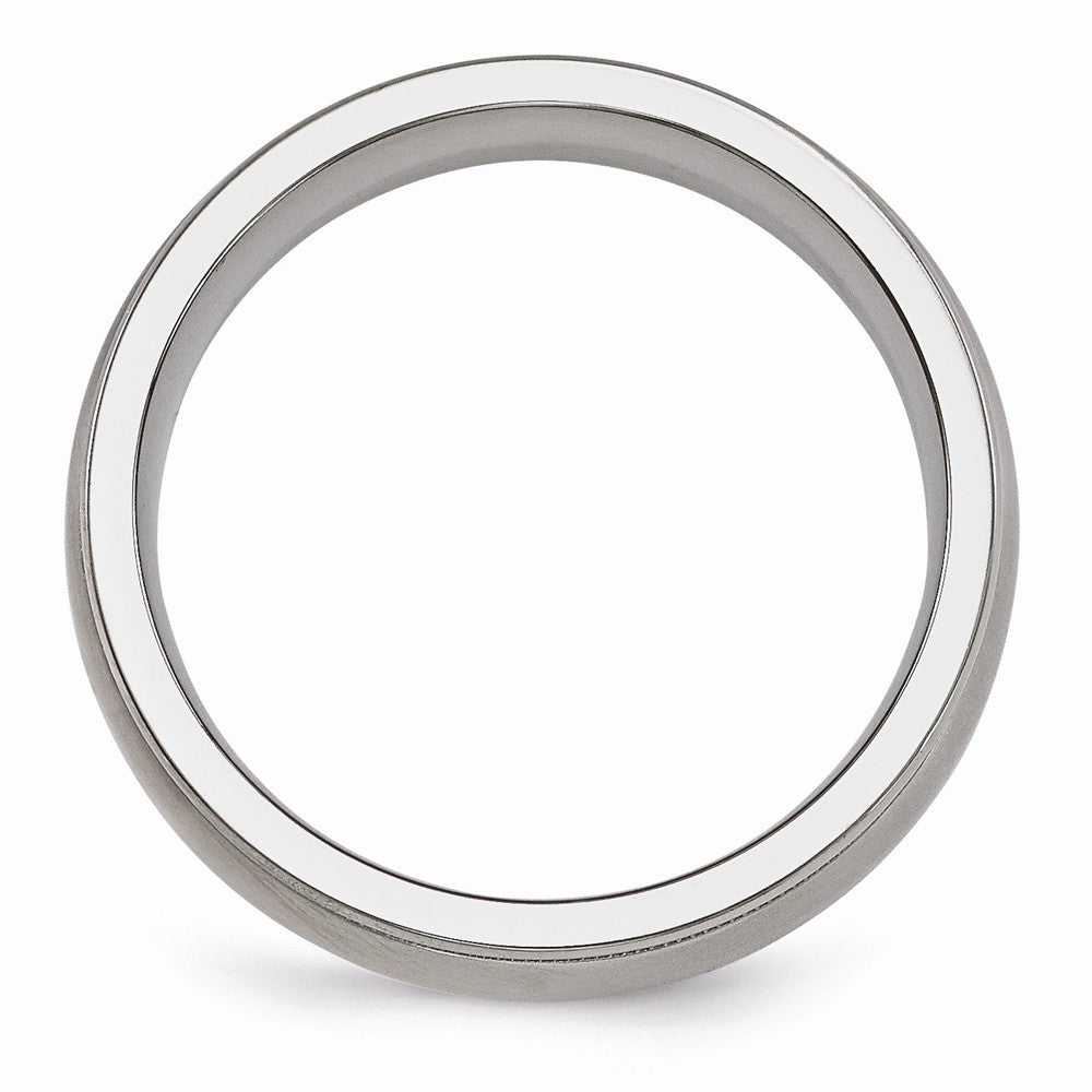 Edward Mirell Titanium Brushed & Polished Milgrain 6.5mm Band