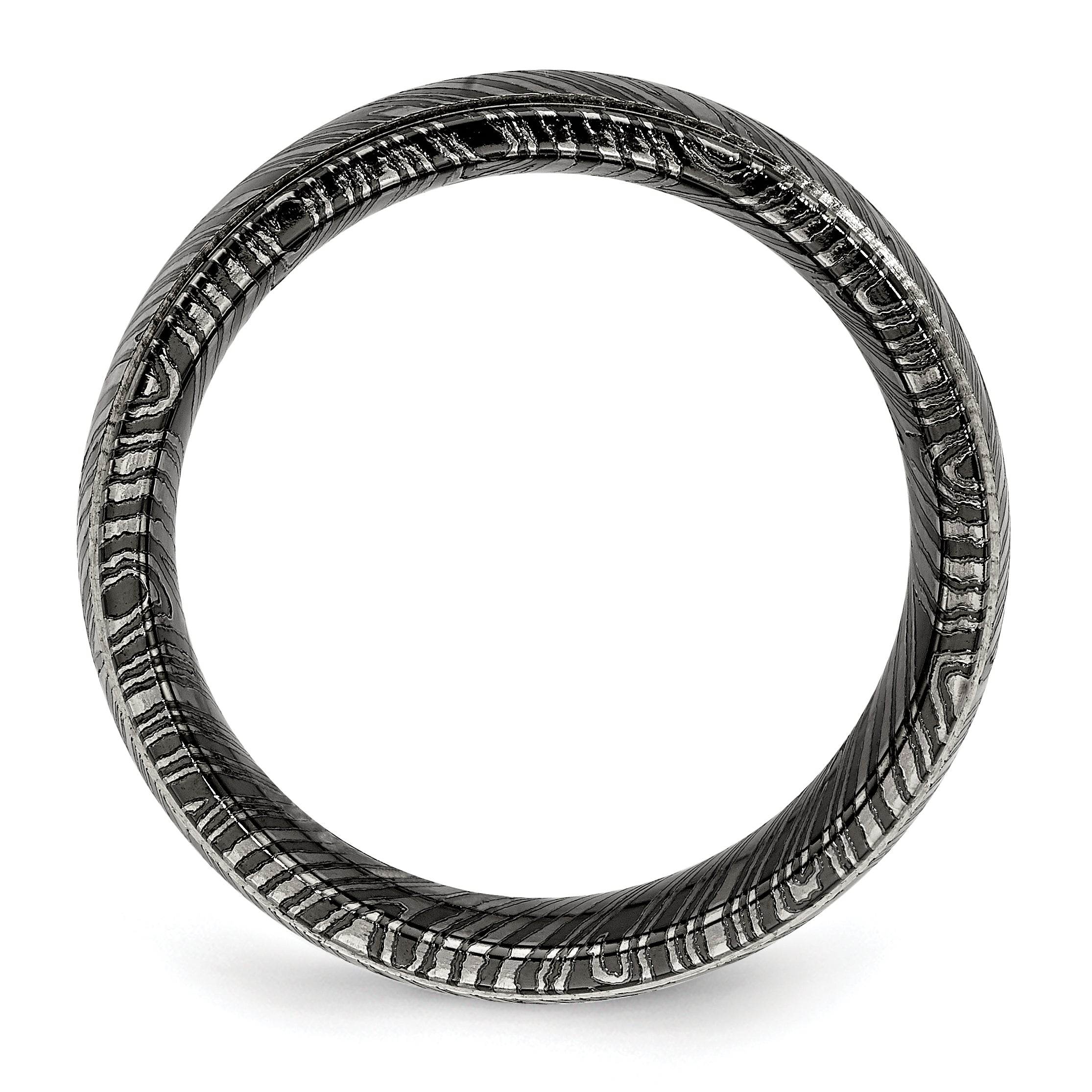 Titanium Wedding Band with Polished Finish and Engravable Design