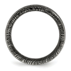 Titanium Wedding Band with Polished Finish and Engravable Design