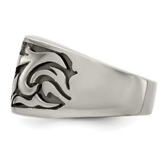 Edward Mirell Titanium Signet Ring with Casted Design Gift Ready