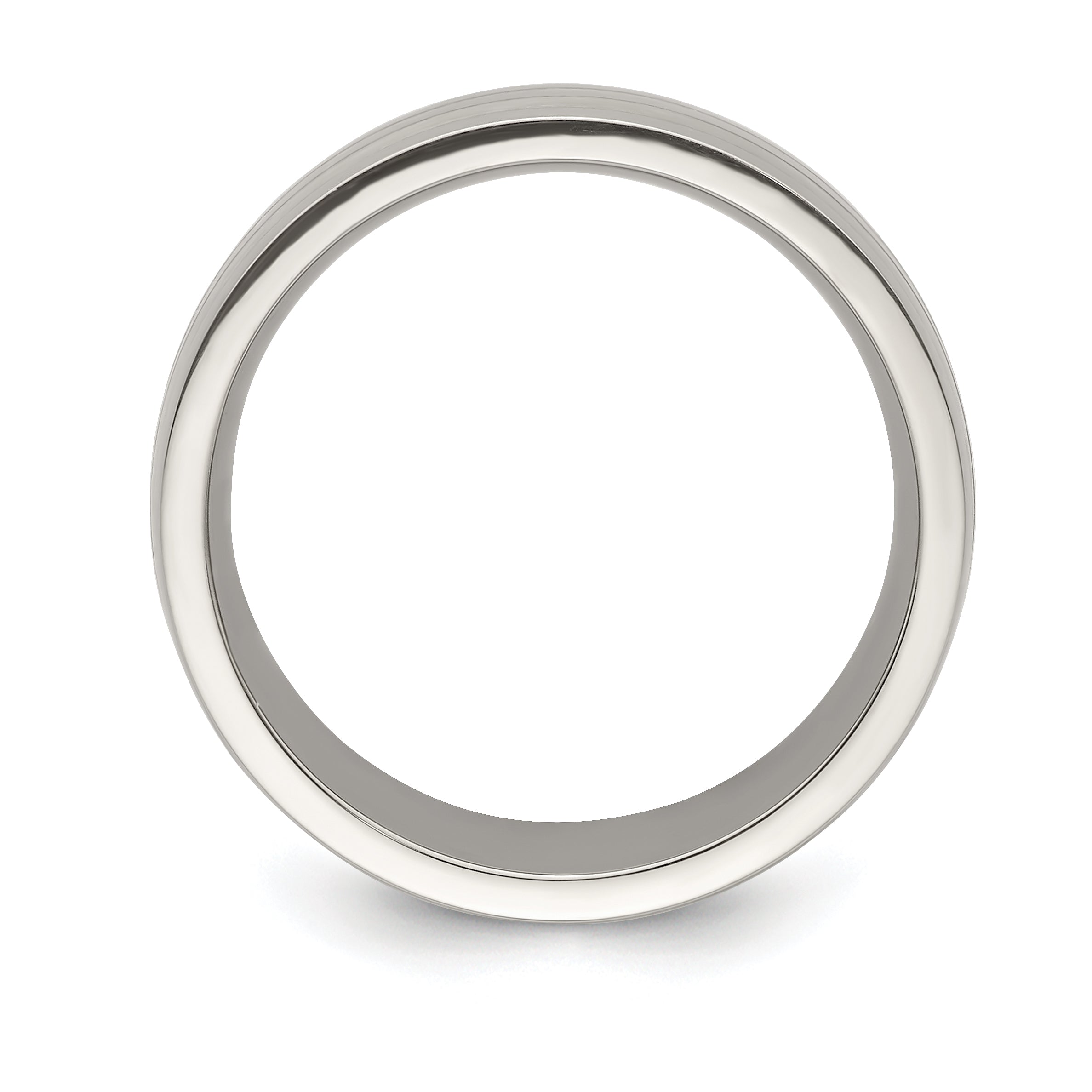 Edward Mirell Titanium and Argentium Sterling Silver Brushed 9mm Band