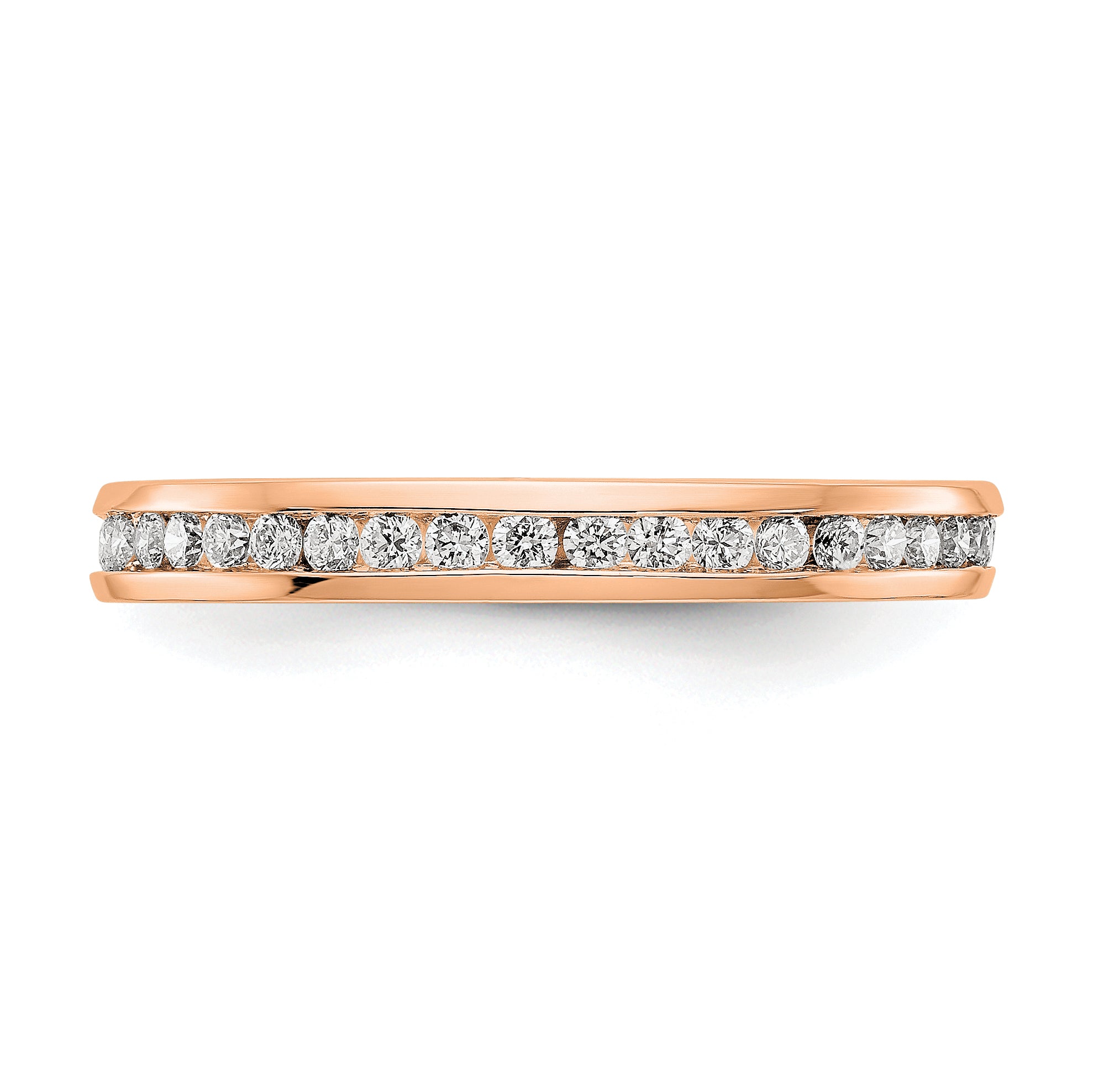 14K Rose Gold Lab Grown Diamond 1/2ct Channel Set Eternity Band