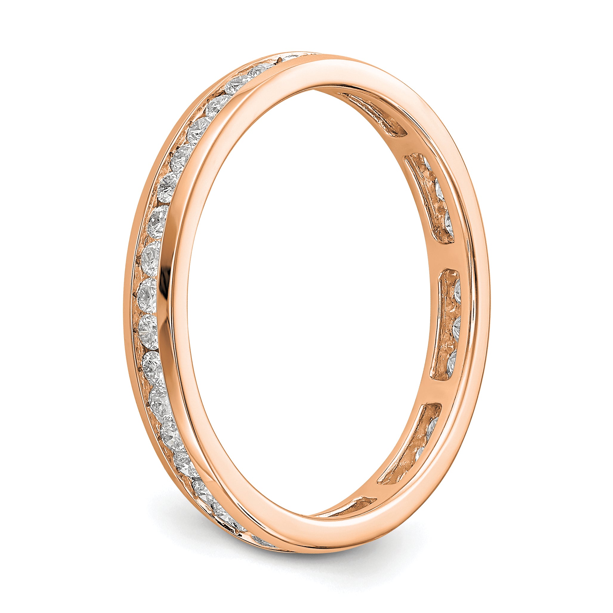 14K Rose Gold Lab Grown Diamond 1/2ct Channel Set Eternity Band