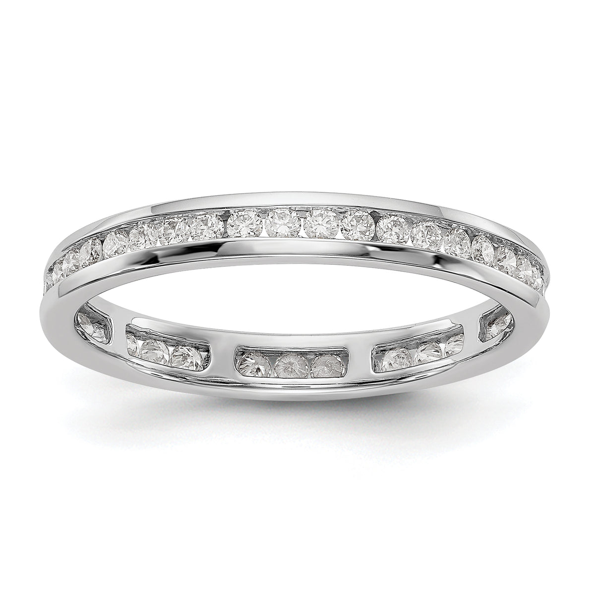 14K White Gold Lab Grown Diamond 1/2ct Channel Set Eternity Band