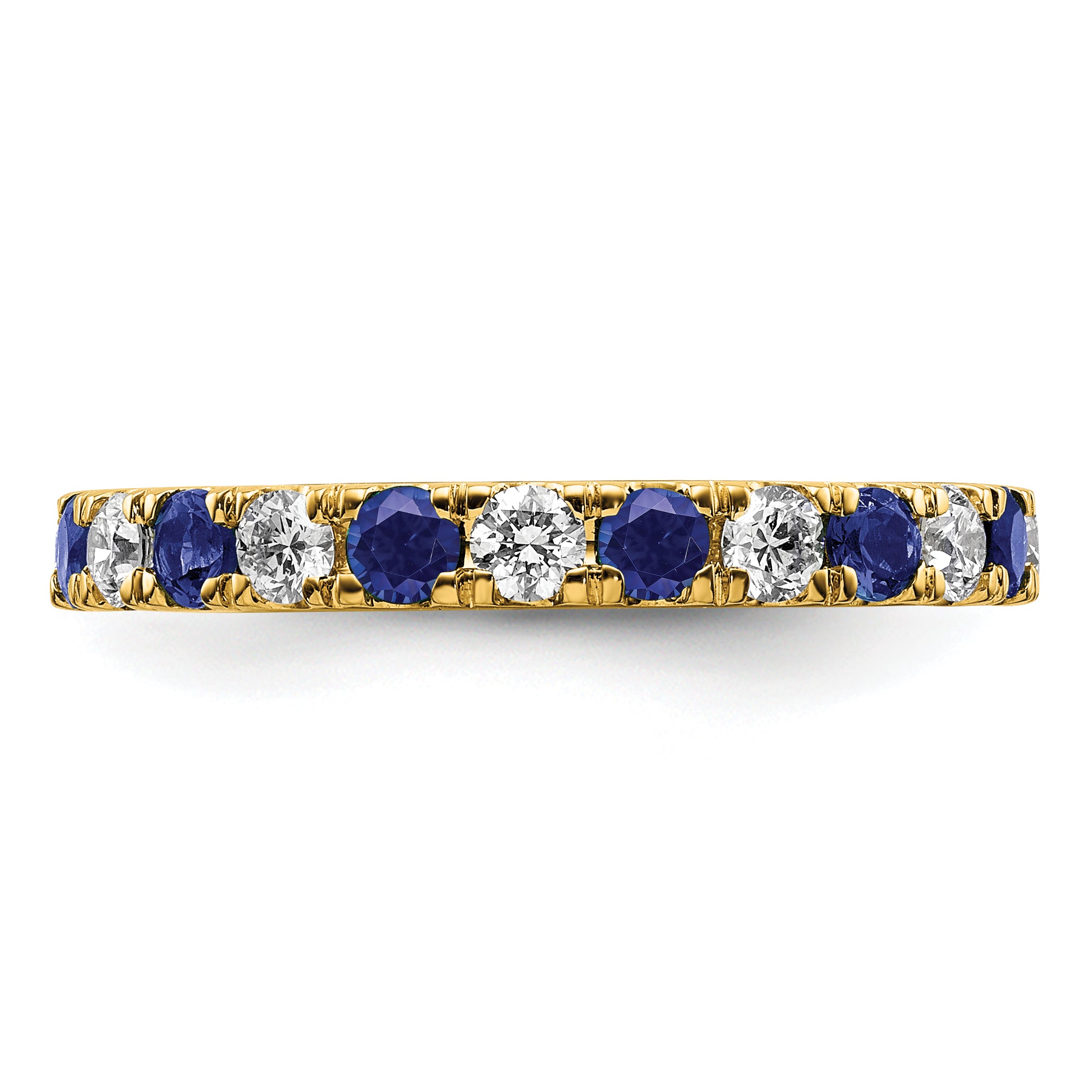 14K Lab Grown Diamond VS/SI GH & Cr Blue Sapp Eternity Band