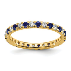 14K Lab Grown Diamond VS/SI GH & Cr Blue Sapp Eternity Band