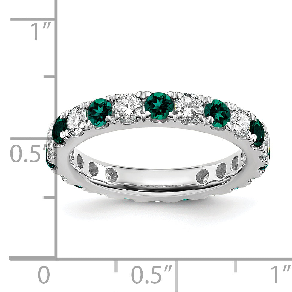 14K White Gold Lab Grown Dia VS/SI GH & Cr Alexandrite Eternity B