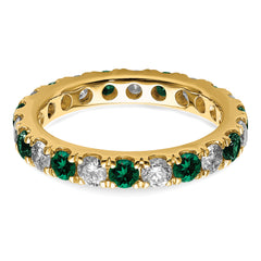 14K Lab Grown Diamond VS/SI GH & Cr Emerald Eternity Band