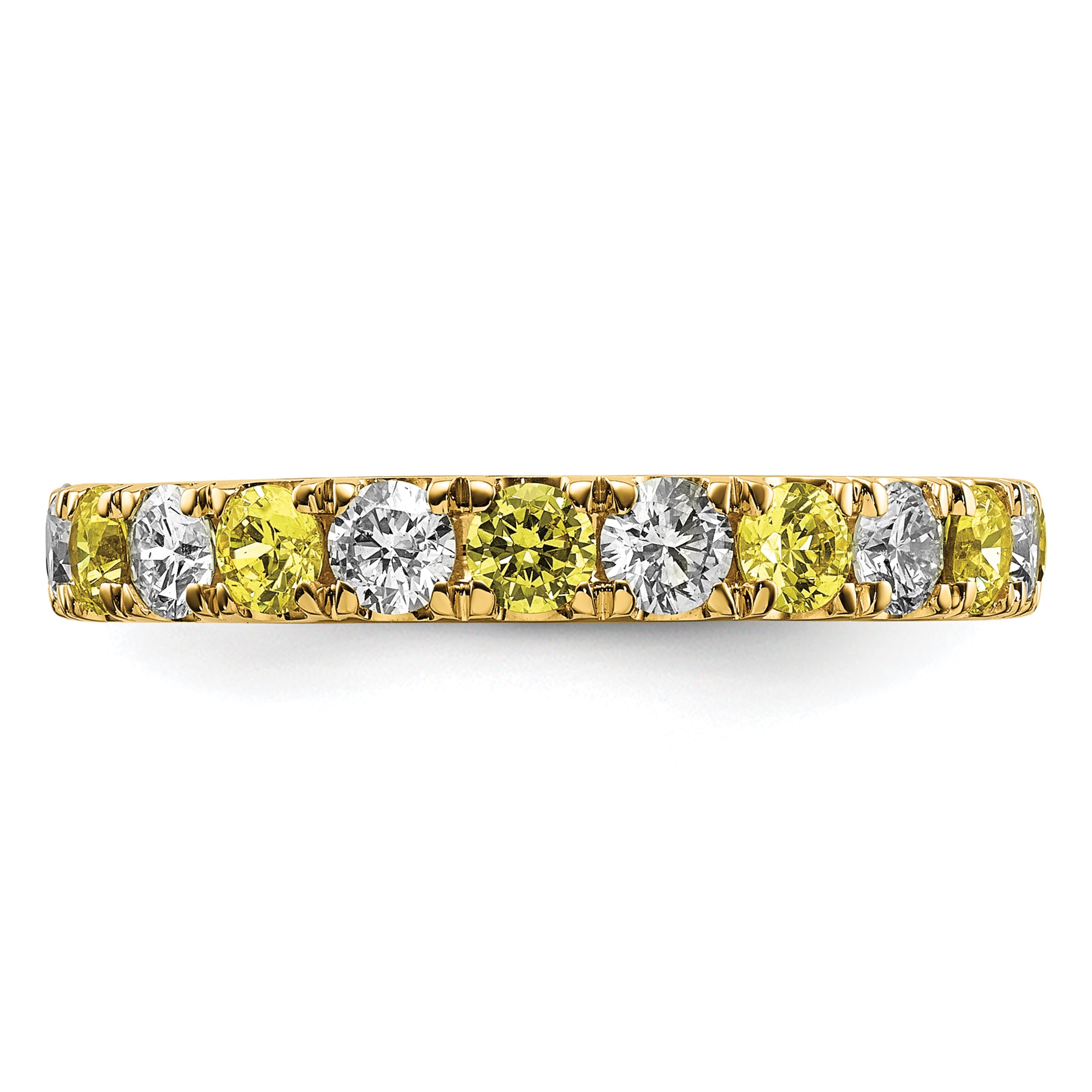 14K Lab Grown Diamond VS/SI GH & Cr Yellow Sapp Eternity Band