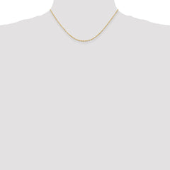 14K 1.5mm Diamond Cut Extra-Light Rope Chain