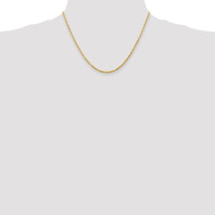 14K 2.25mm Diamond Cut Extra-Light Rope Chain