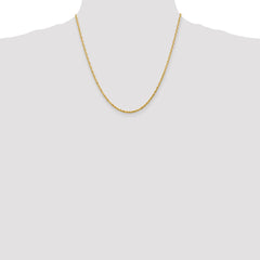 14K 2.25mm Diamond Cut Extra-Light Rope Chain