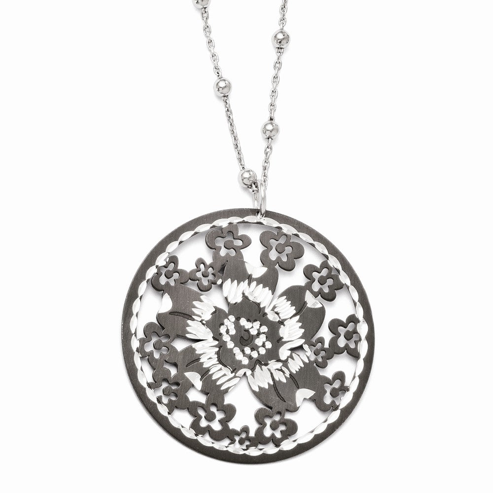 Leslie's Sterling Silver and Ruthenium-plated Necklace