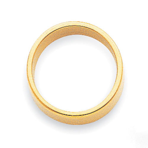 14k Yellow Gold 2mm Lightweight Flat Wedding Band Size 4