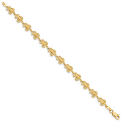 14k Swimming Sea Turtle Bracelet