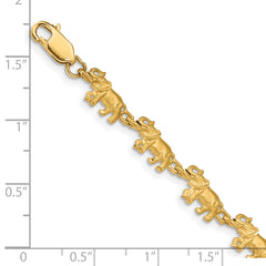 14K Elephant Bracelet