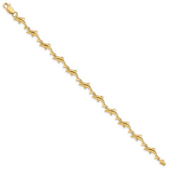 14K Dolphin Bracelet