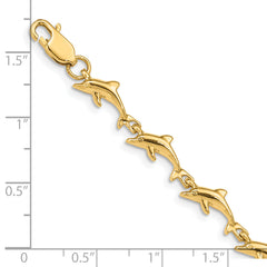 14K Dolphin Bracelet