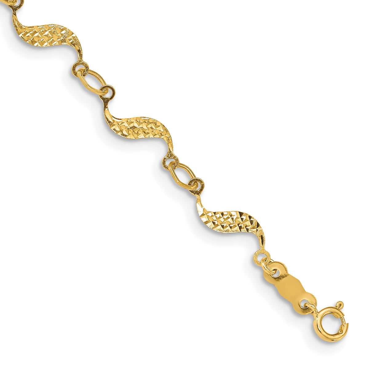 14k Diamond-cut Bracelet