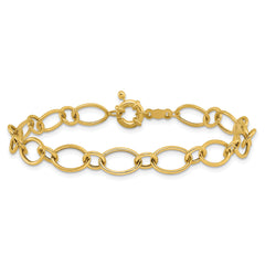 14k Oval & Circles Design Bracelet