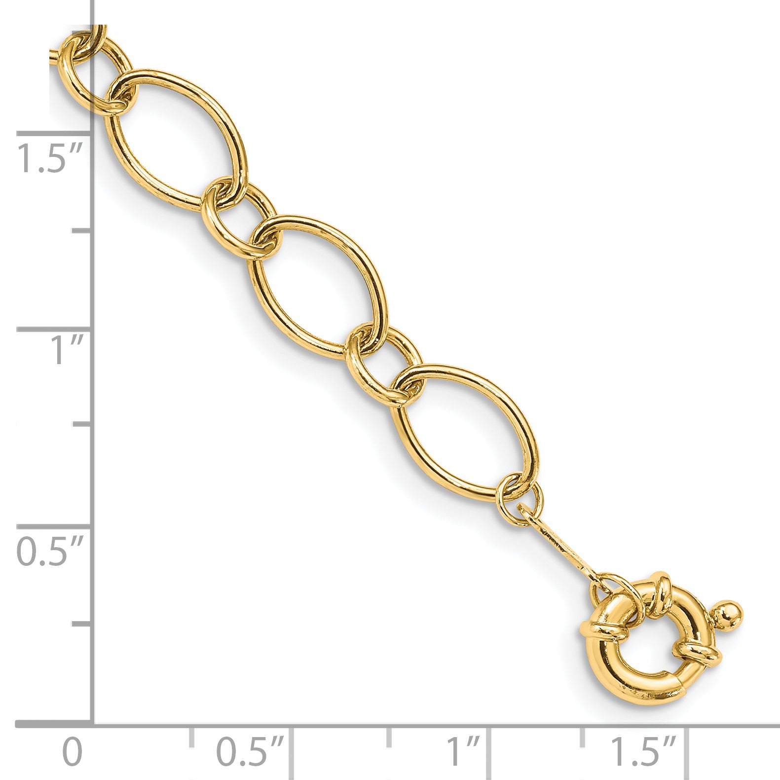 14k Oval & Circles Design Bracelet