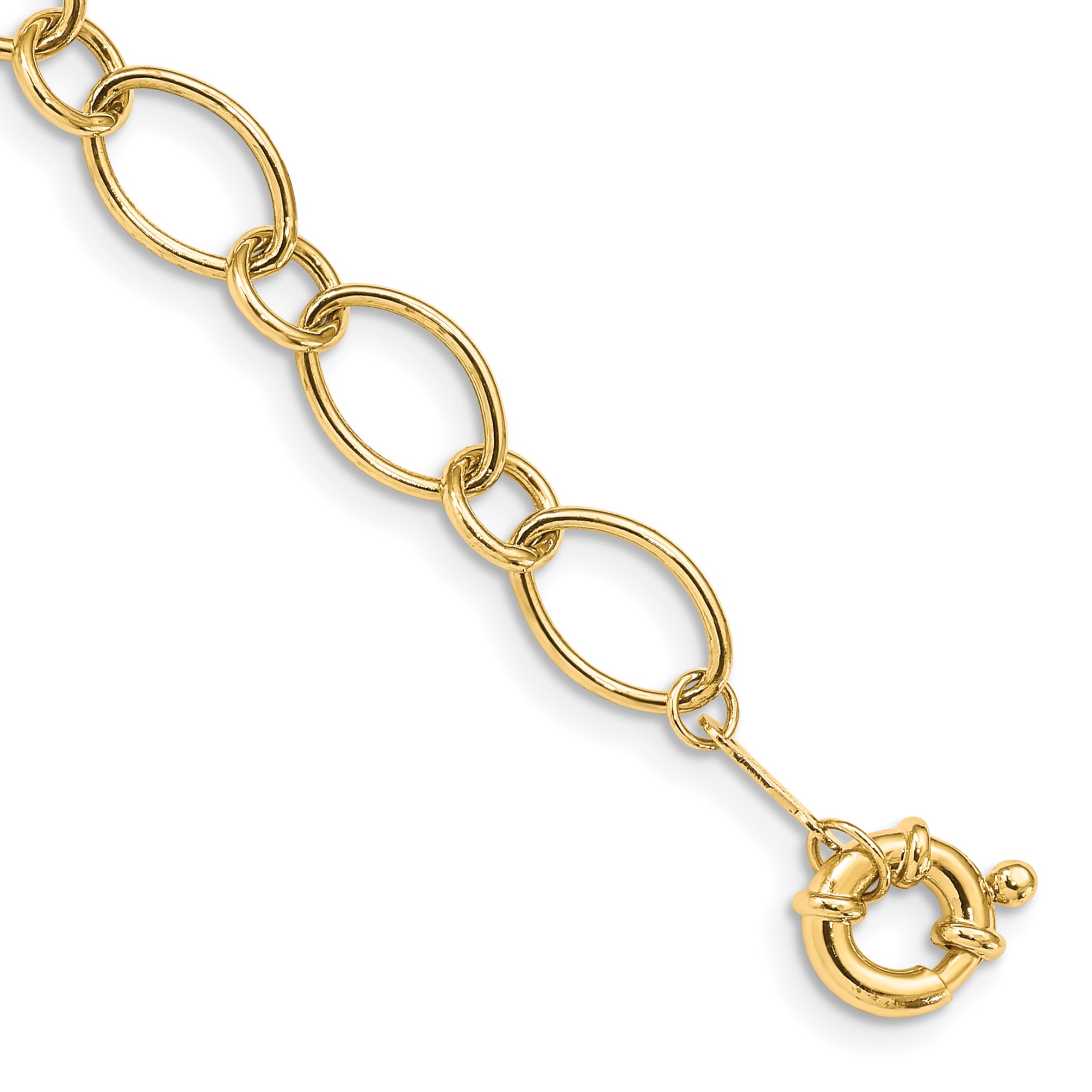 14k Oval & Circles Design Bracelet