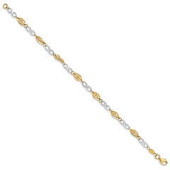 14K Two-Tone Polished Infinity Symbol 7.5in Bracelet